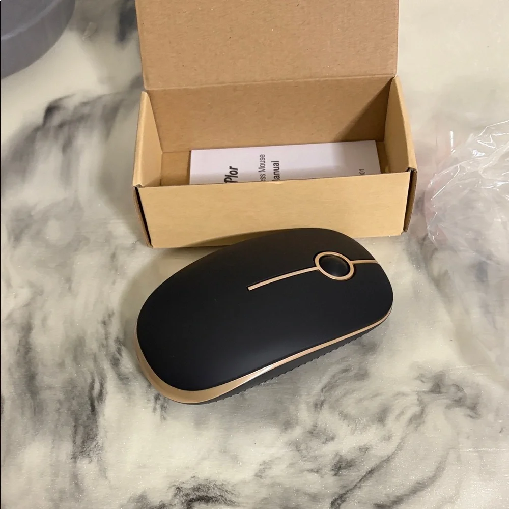 Vssoplor Black and Gold Wireless Mouse